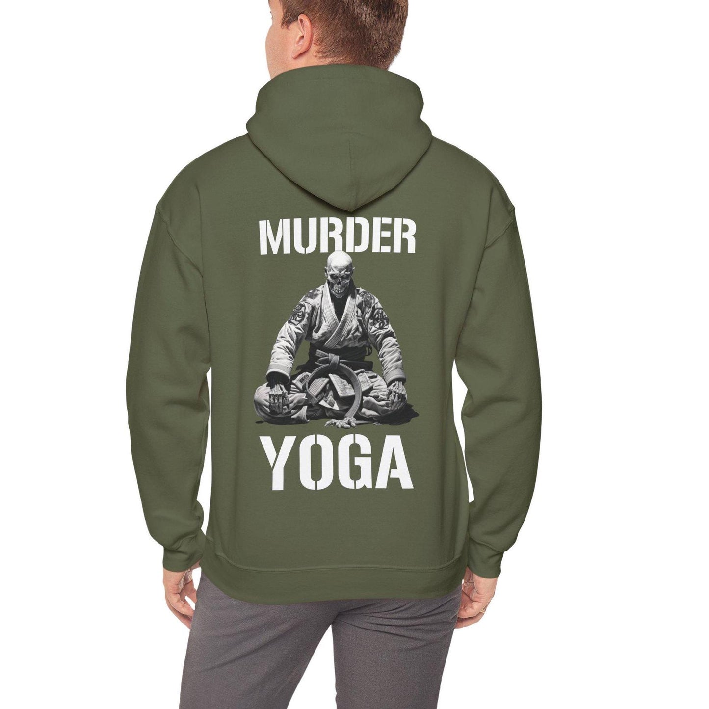 Jiu Jitsu Hoodie, Jiu Jitsu Skeleton Hooded Sweatshirt, Murder Yoga JiuJitsu