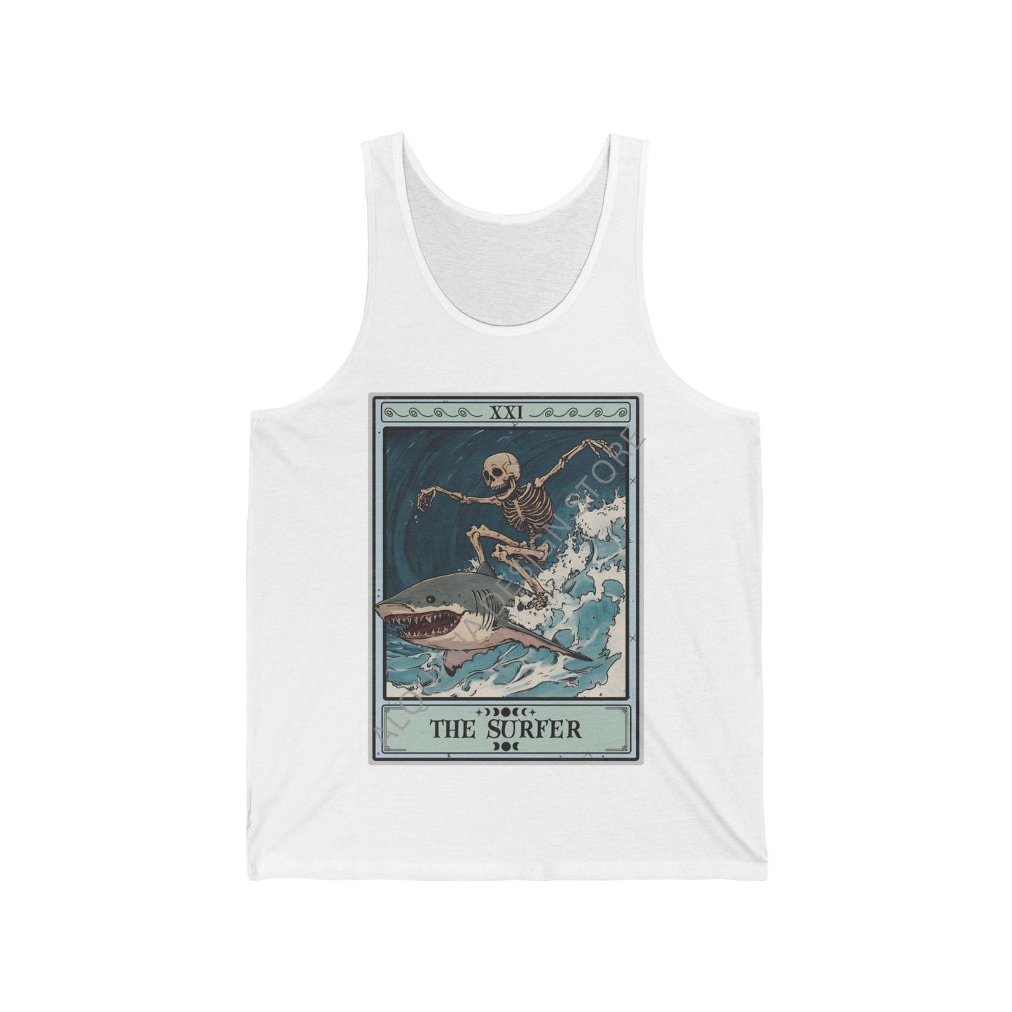 The Surfer Tarot Card Tank Top, Surfing Shirt, Beach Tee Ocean Lover Sea Life