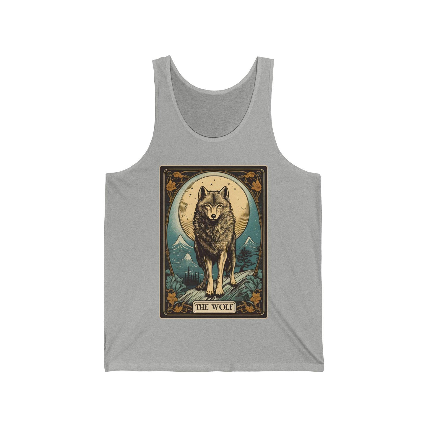 The Wolf Tarot Card Tank Top, Wolf Shirt Wild Animal Lover