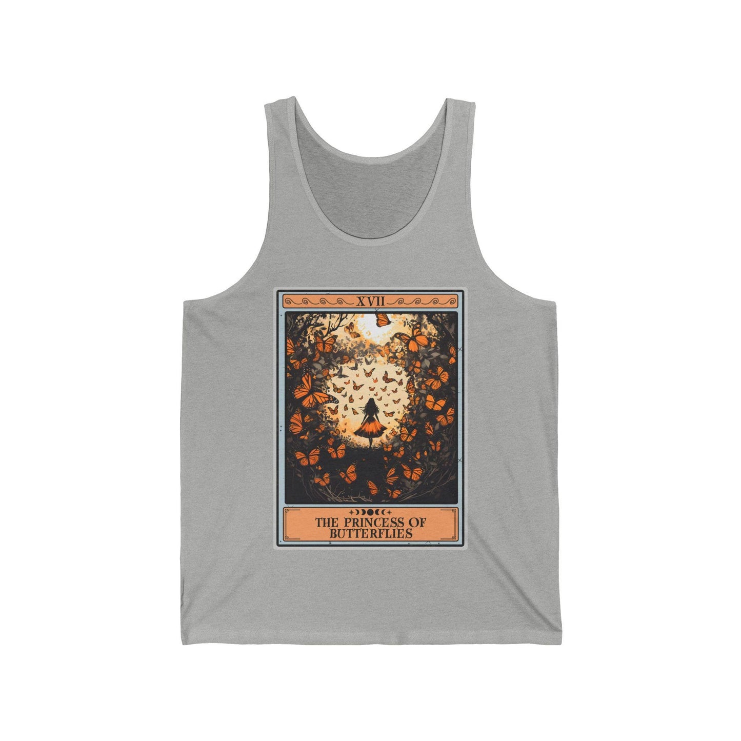 The Princess of Butterflies Tarot Card Tank Top, Monarch Butterfly Shirt