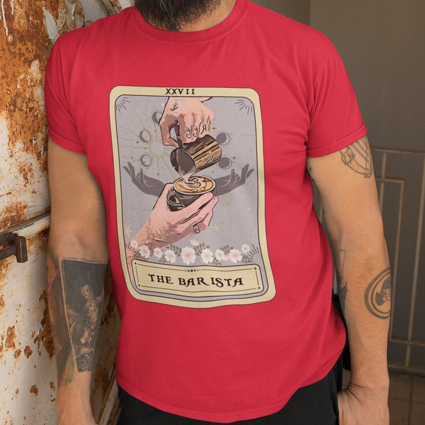 Barista Shirt, The Barista Tarot Card Shirt, Barista Gifts Coffee Lover Gift