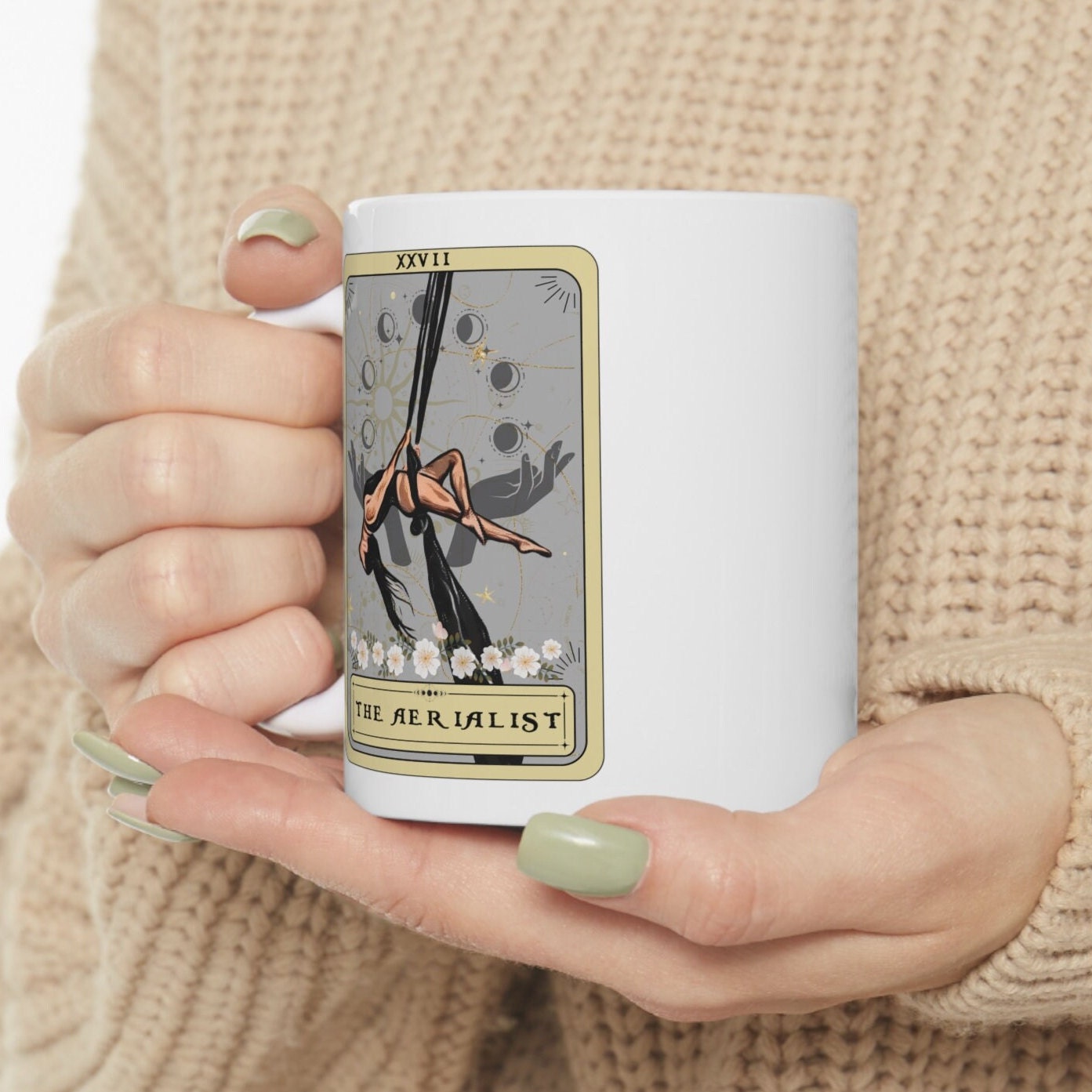 Aerialist Tarot Card Mug - Gift for Air Yoga Lovers
