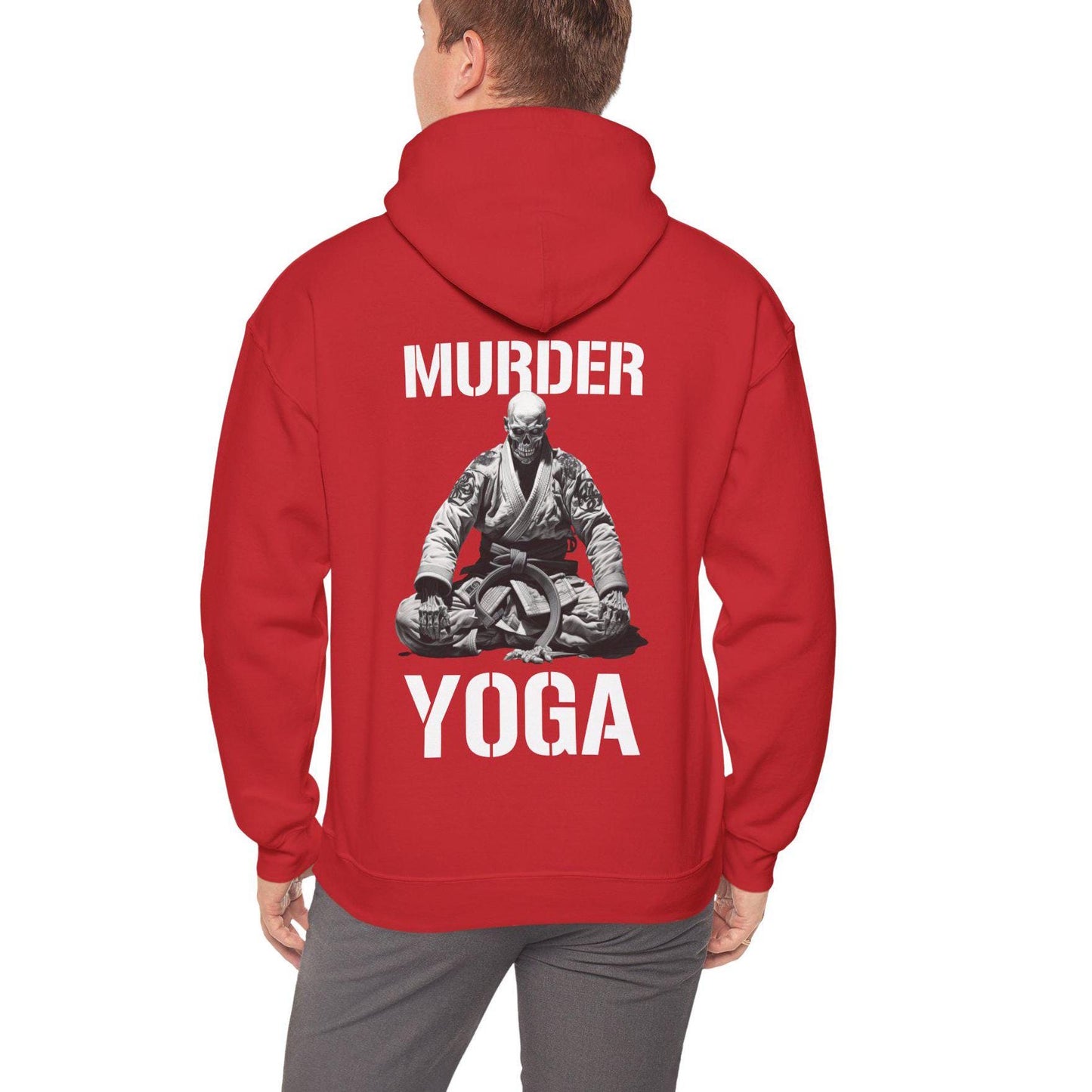 Jiu Jitsu Hoodie, Jiu Jitsu Skeleton Hooded Sweatshirt, Murder Yoga JiuJitsu