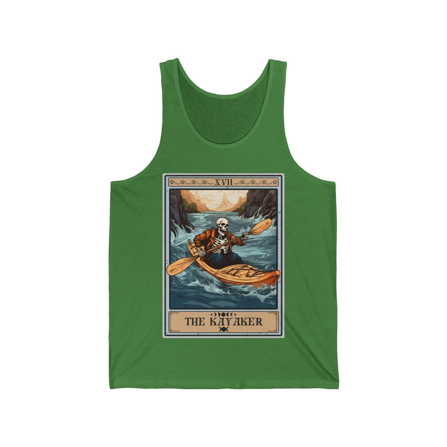 The Kayaker Tarot Card Tank Top, Kayak Shirt Kayaking Lover Gifts