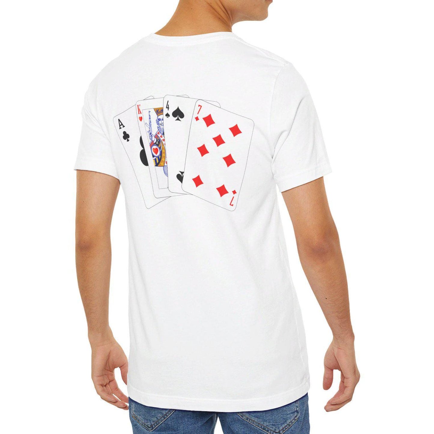 AK47 Poker Playing Cards Shirt, BACK PRINT AK-47 Shirt Kalashnikov Tee