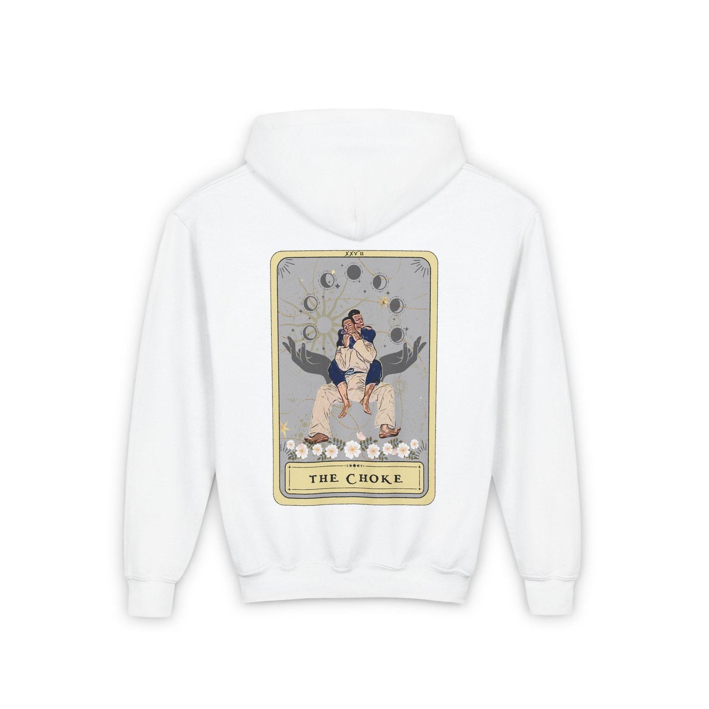 Jiu Jitsu Youth Hoodie, The Choke Tarot Card JiuJitsu YOUTH SIZE Hooded