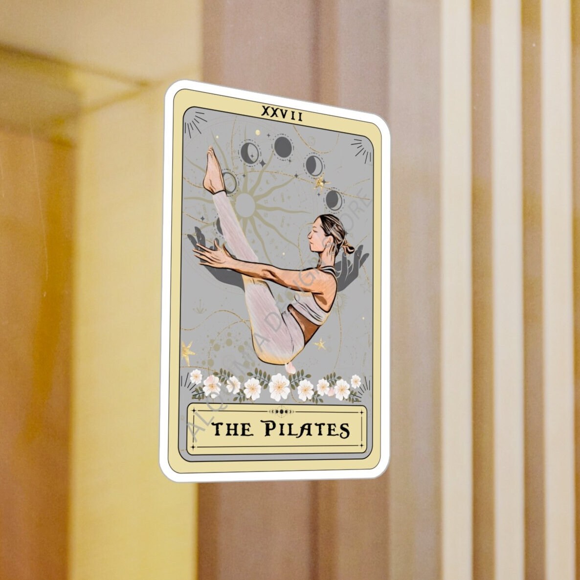 Pilates Tarot Card Sticker - 3 x 4 Waterproof Vinyl Sticker