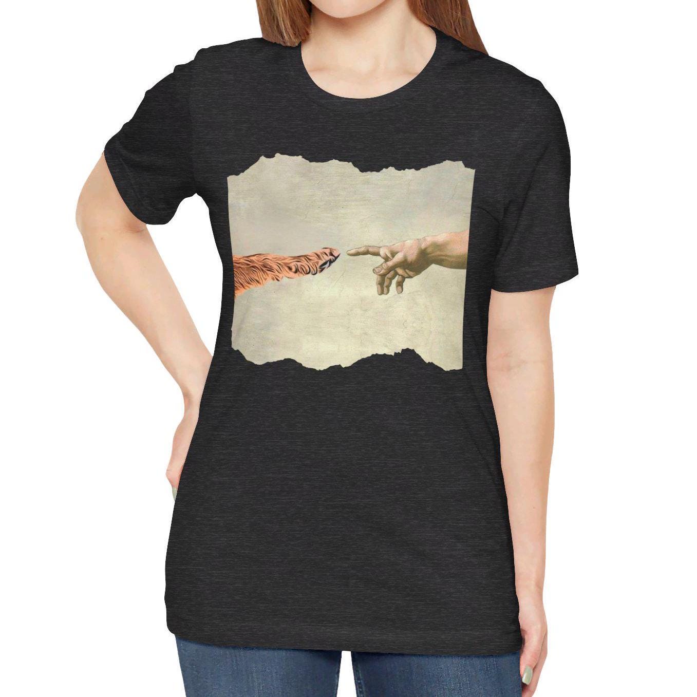 Dog Paw Creation of Adam Shirt - Animal Lover Gift for Dog Owners