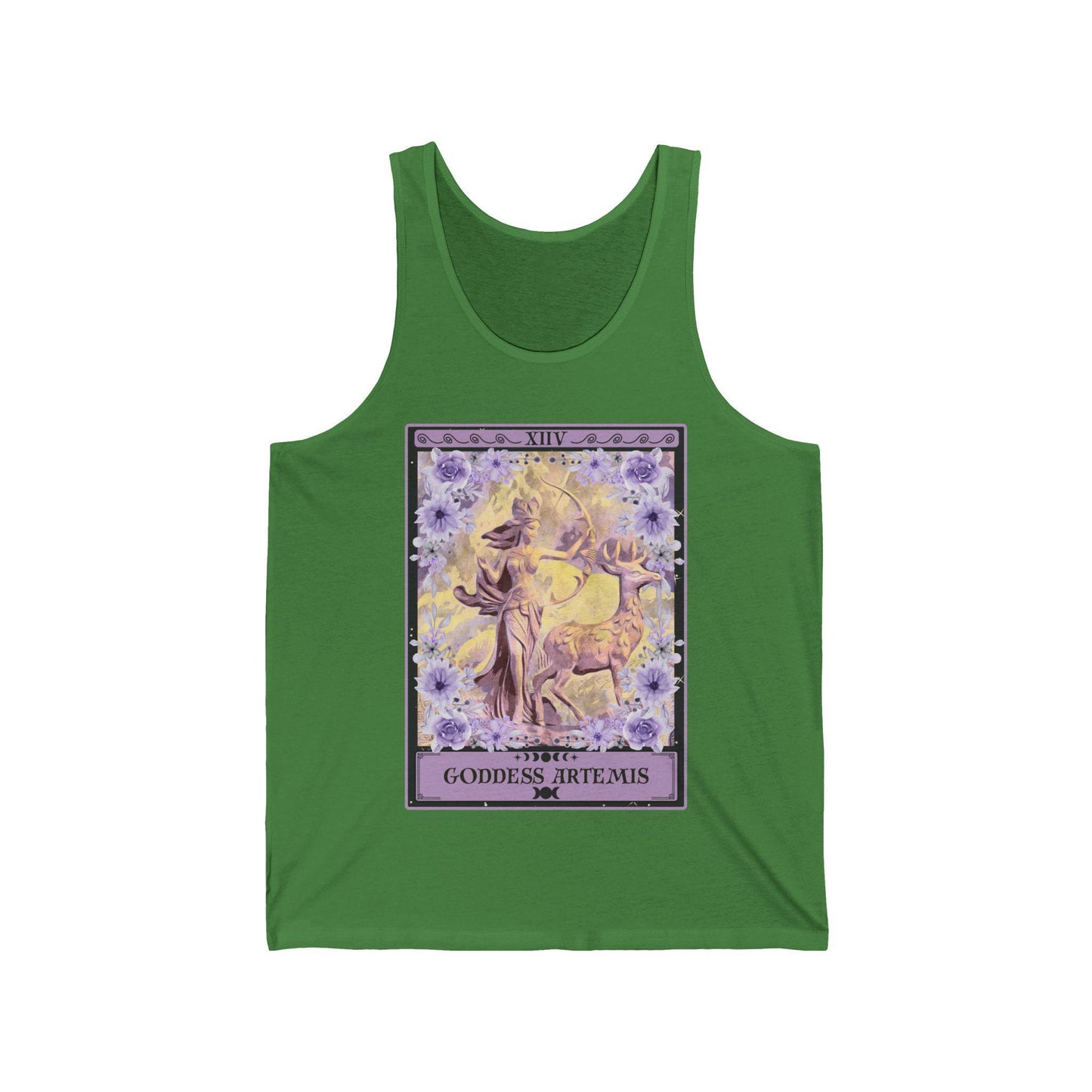 Goddess Artemis Tarot Card Tank Top, Greek Goddess Shirt Greek Mythology
