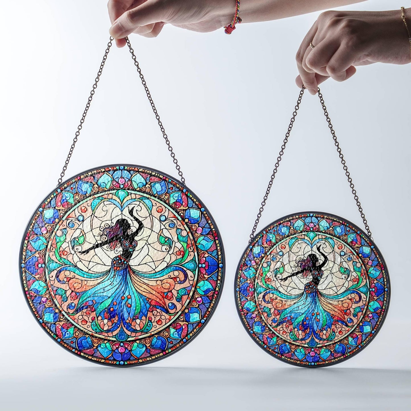 BellyDance Stained Glass SunCatcher Belly Dancing Window Hanging BellyDance Art