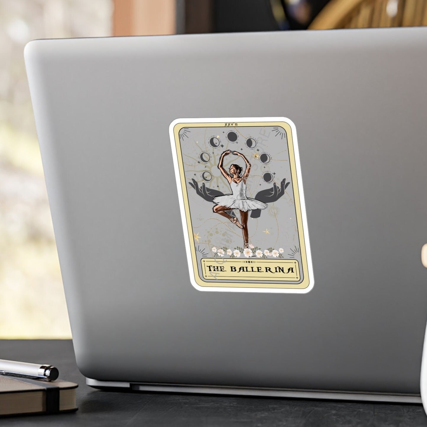 Ballerina Tarot Card Sticker - Waterproof Vinyl Dancer Sticker 3 x 4