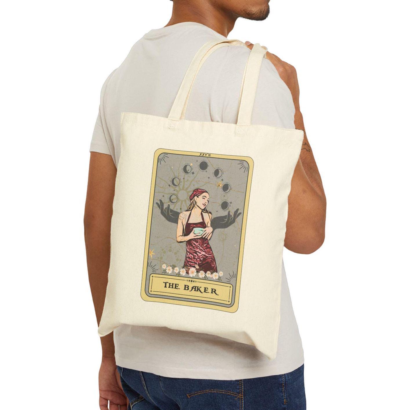 The Baker Tarot Card Tote Bag Baking Tote Bag 15" x 16" Gift for Baker