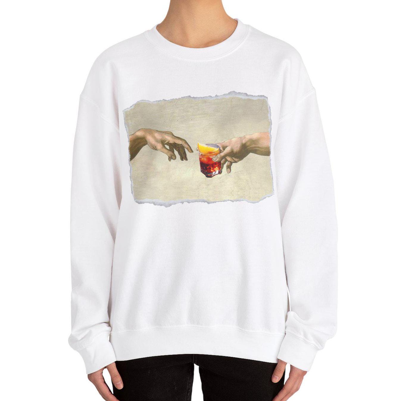 Negroni Sweatshirt - Cocktail Lover Crew Neck Sweater