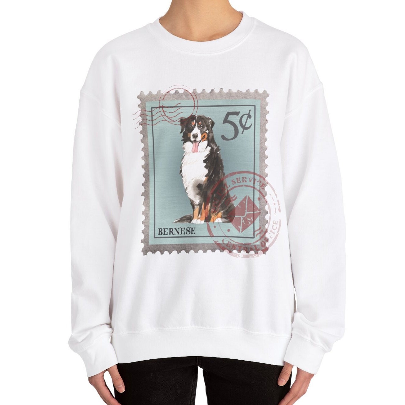 Bernese Mountain Dog Sweatshirt - Berner Mom Crew Neck Gift