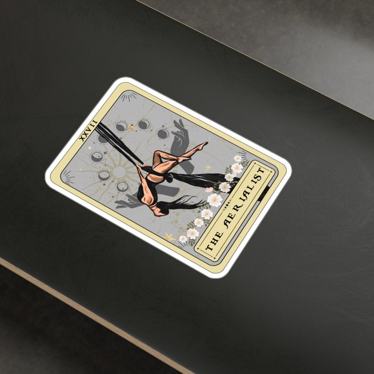 Aerialist Tarot Card Sticker - Waterproof Vinyl Aerial Dance Decal