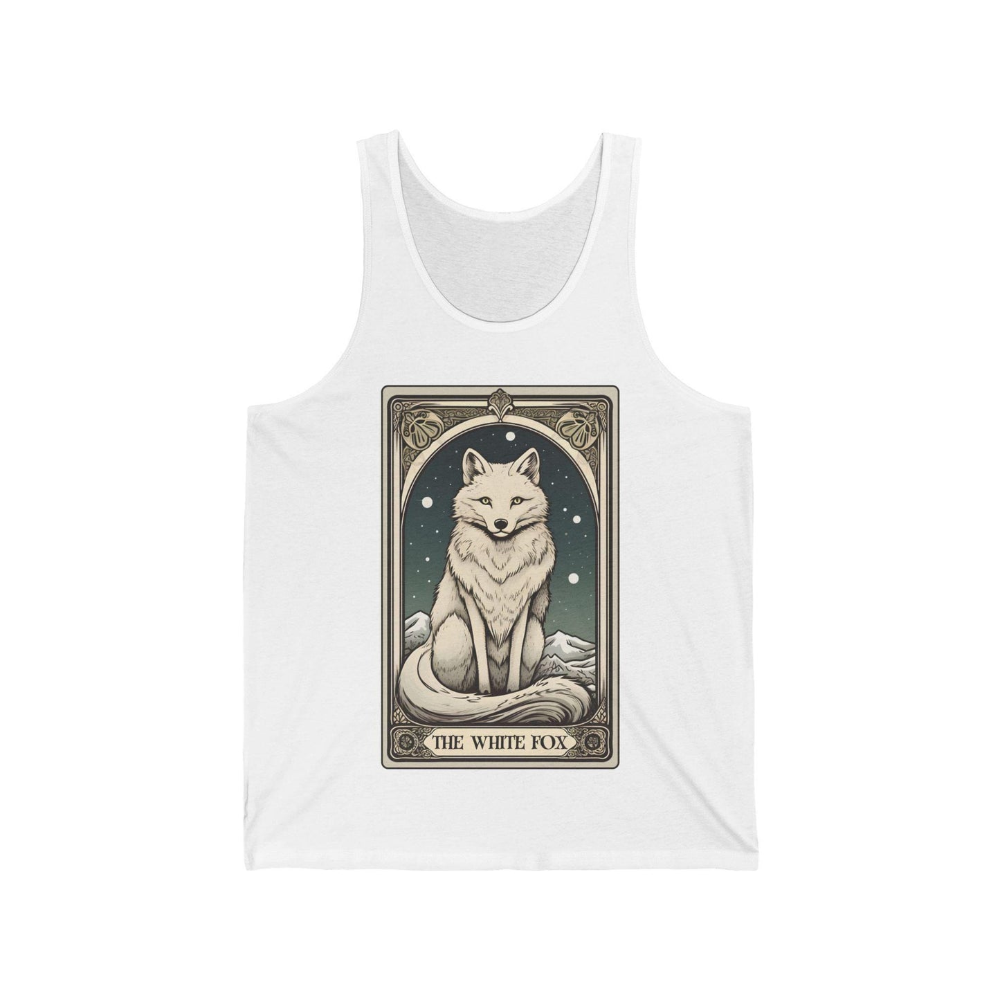 The White Fox Tarot Card Shirt, White Fox Shirt Arctic Fox Tank Top Wild Animal