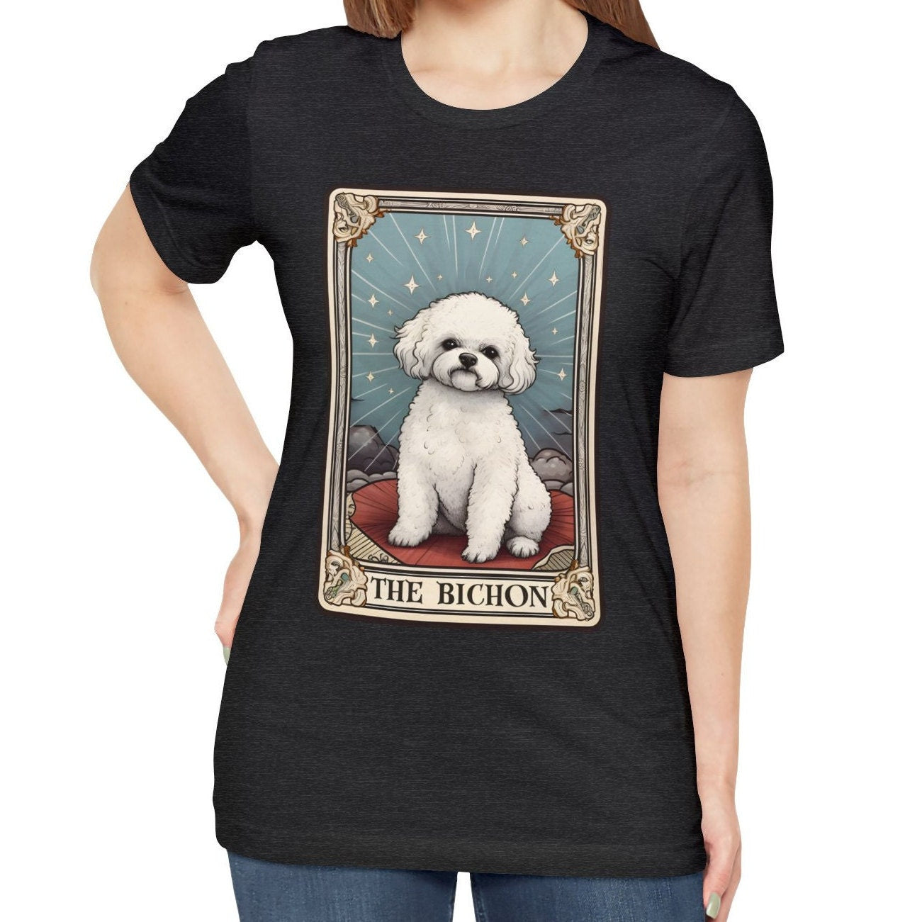 Bichon Frise Shirt, The Bichon Tarot Card Shirt, Bichon Mom Shirt, Bichon Frise Mom Gifts