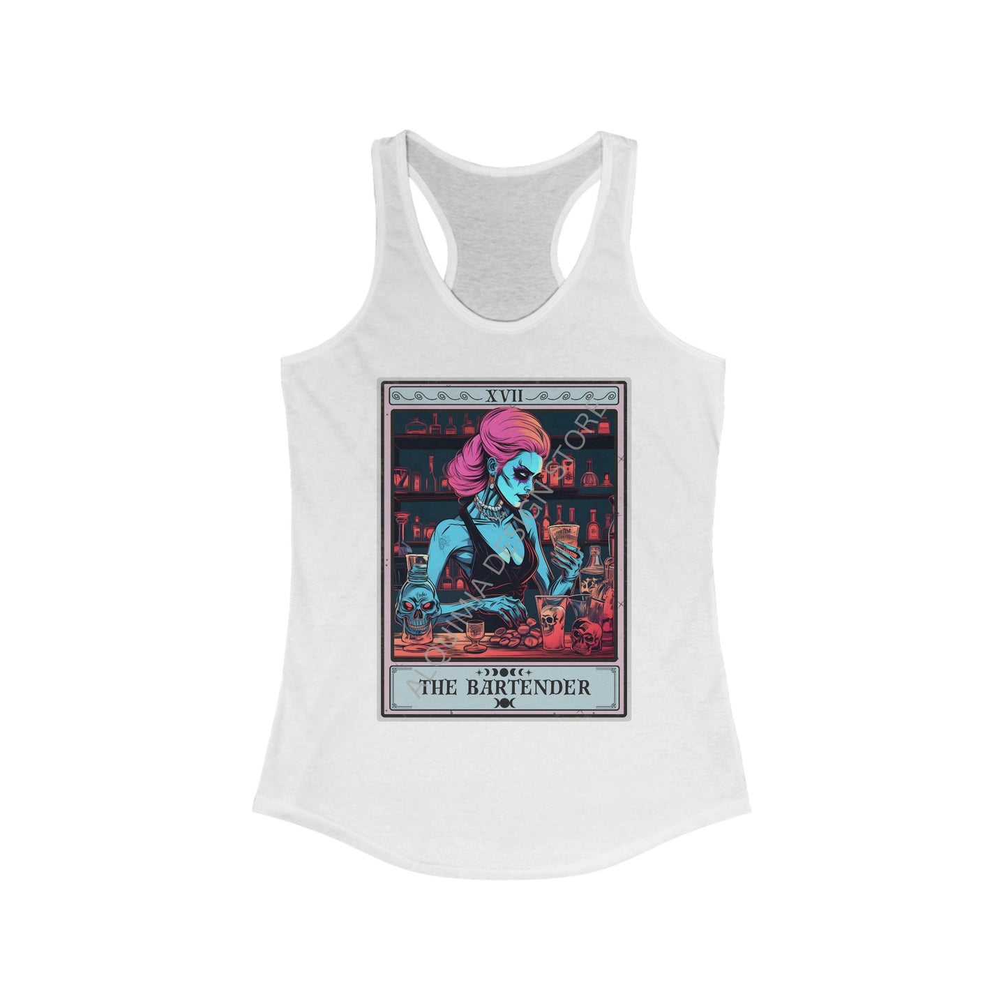 Bartender Tarot Card Tank Top - Womens Bartending Shirt