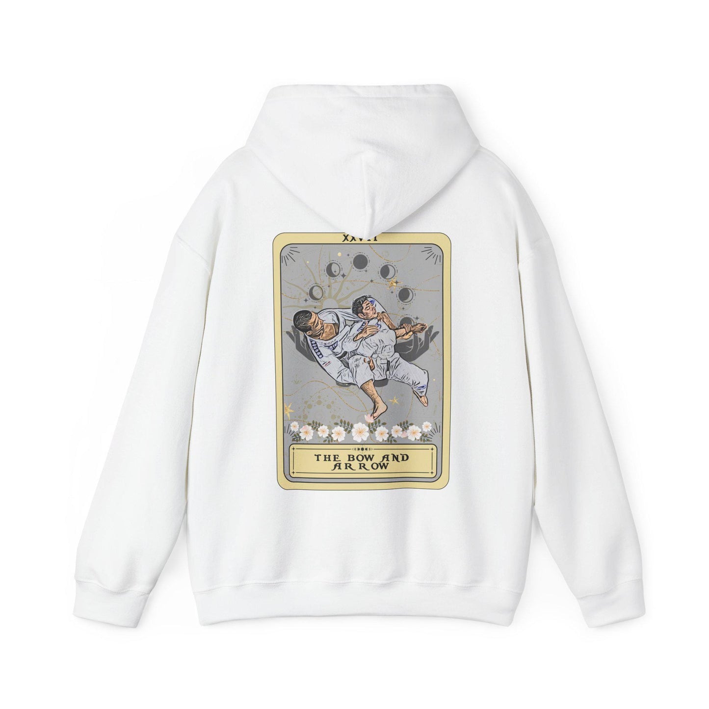 Jiu Jitsu Hoodie The Bow and Arrow Tarot Card Hoodie, Bow and Arrow BJJ Pose