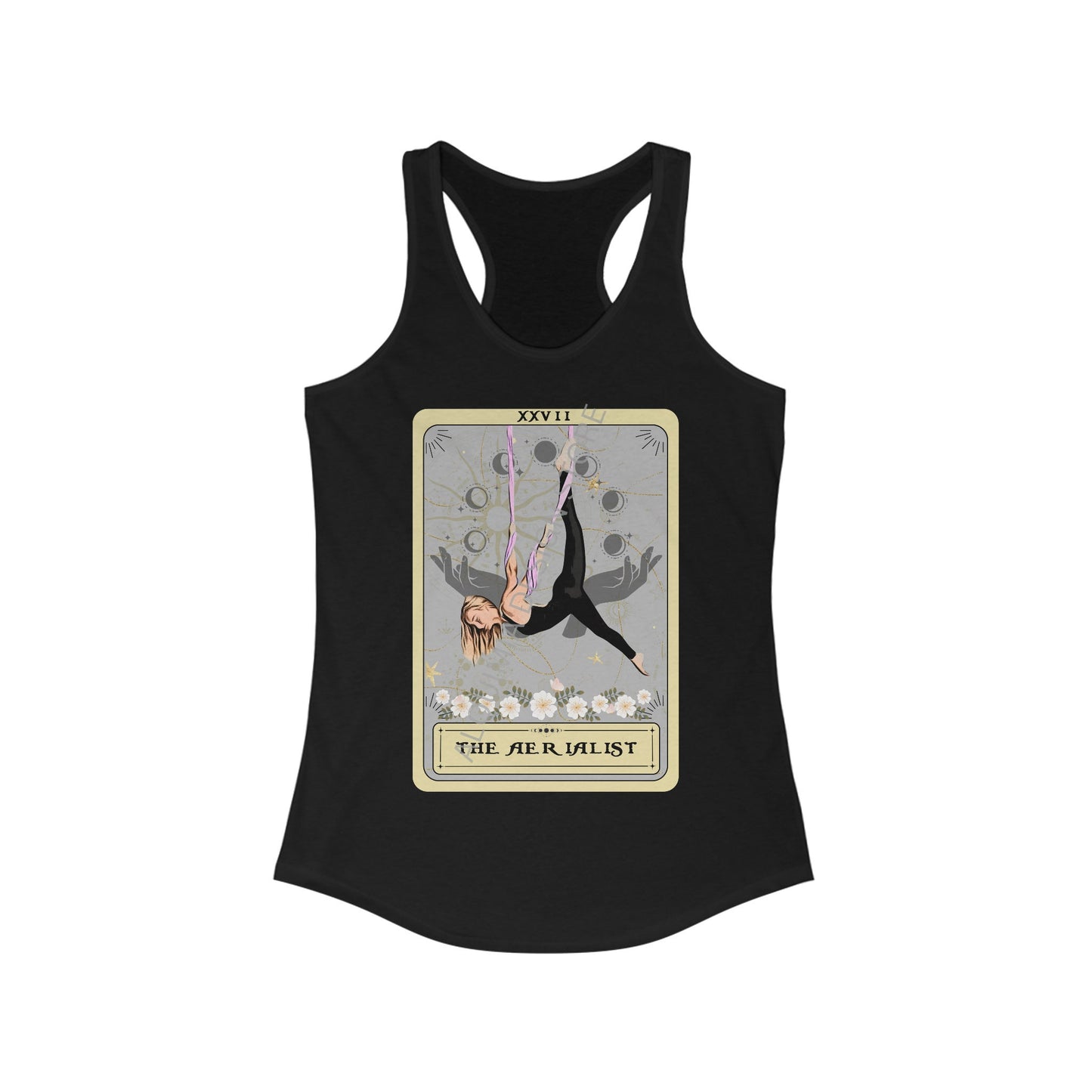 Aerialist Tank Top - Tarot Card Racerback Shirt for Aerial Silk Dance