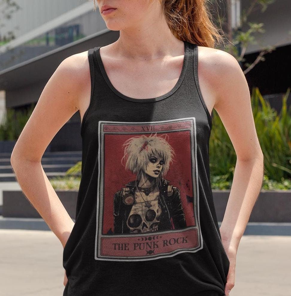 Punk Rock Tank Top, The Punk Rock Tarot Card Shirt, Punk Tanks