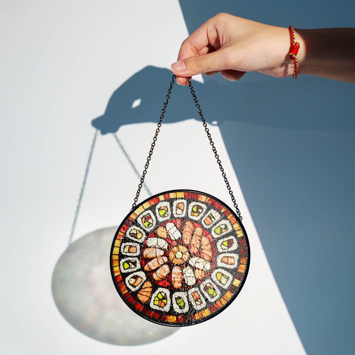 Sushi Stained Glass Japanese Food Sun Catcher Sushi Lover Light Catcher Window Hanging Kitchen Home Decoration Foodie Gift