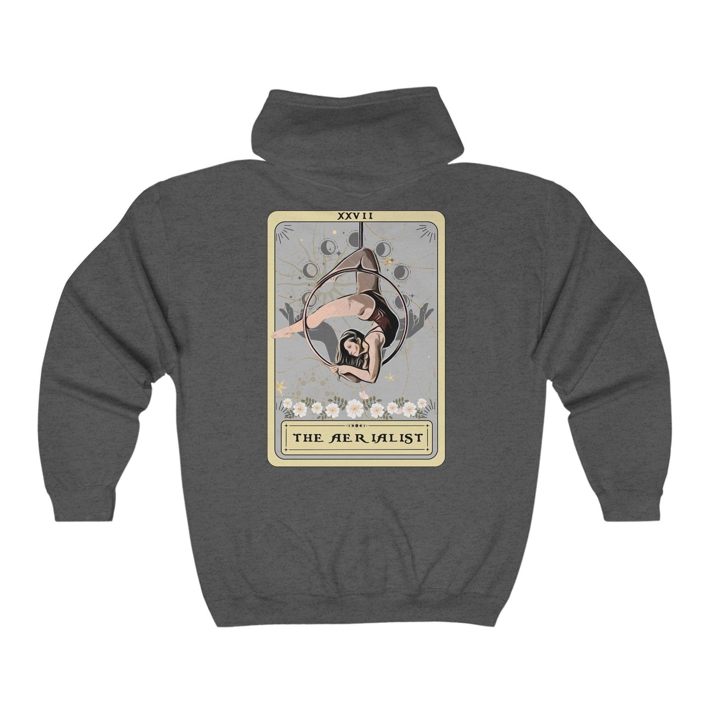 Aerialist Tarot Hoodie - Zip Up Sweatshirt for Hoop Dancer Gift