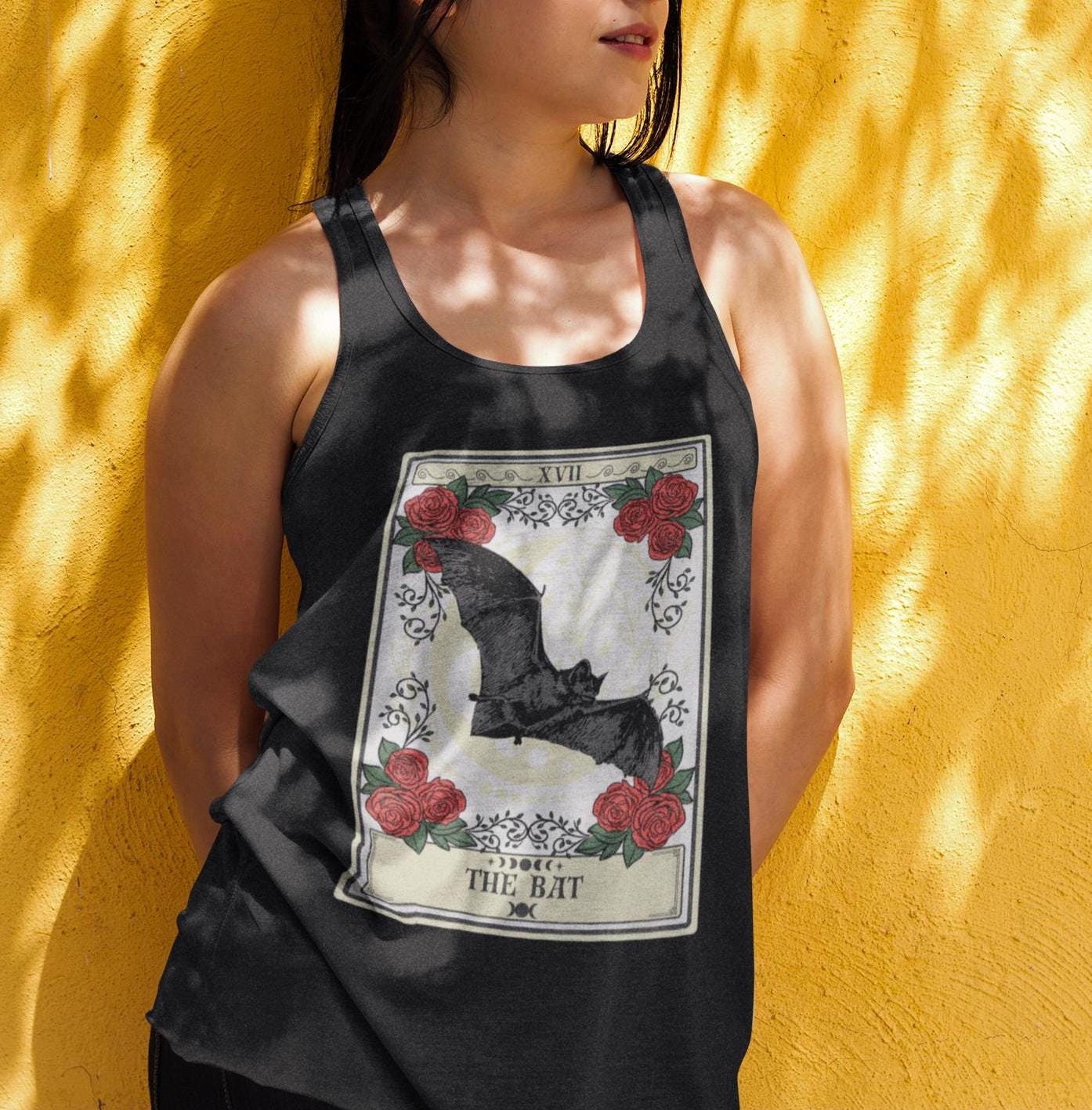 The Bat Tarot Card Tank Top, Bat Shirt