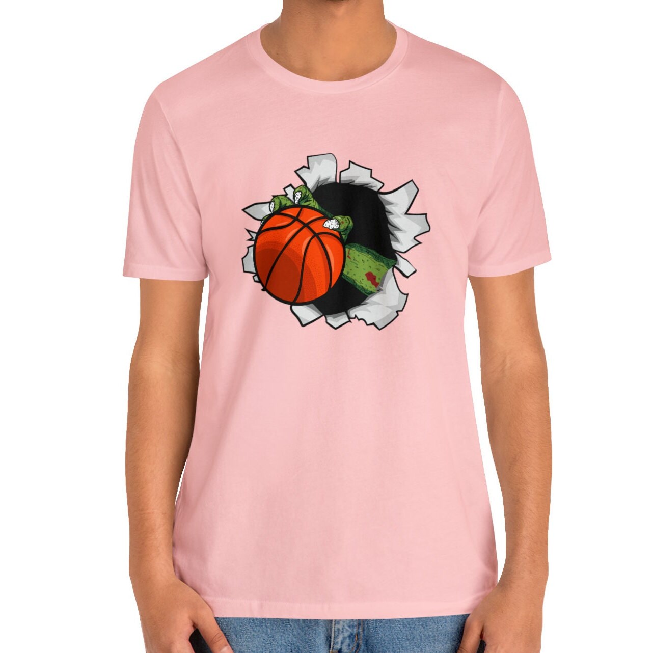 Zombie Basketball Halloween Shirt - Spooky Monster Tee