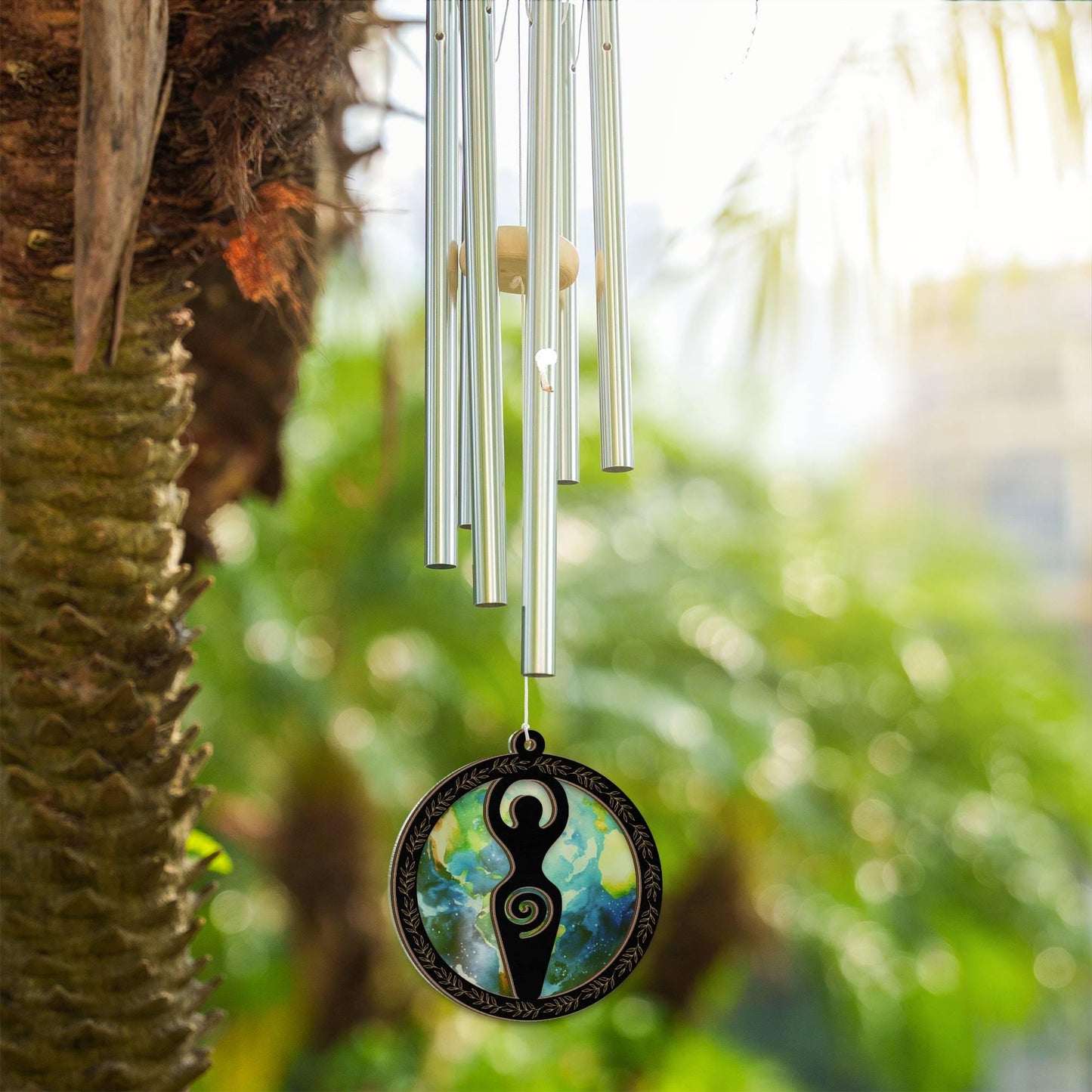 Earth Mother Goddess Wind Chime - Fertility Suncatcher Home Decor
