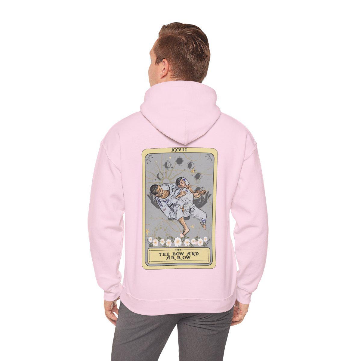 Jiu Jitsu Hoodie The Bow and Arrow Tarot Card Hoodie, Bow and Arrow BJJ Pose