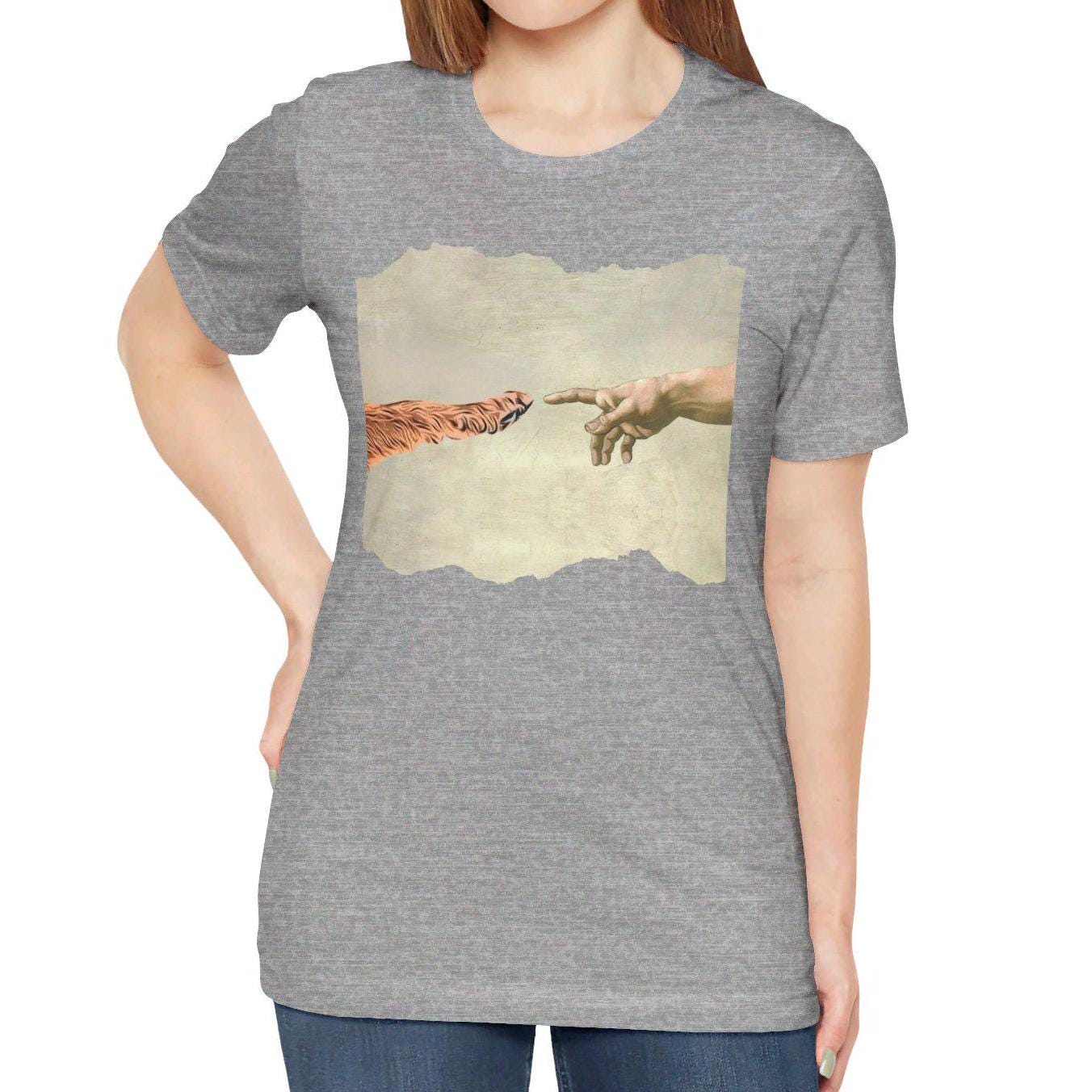 Dog Paw Creation of Adam Shirt - Animal Lover Gift for Dog Owners