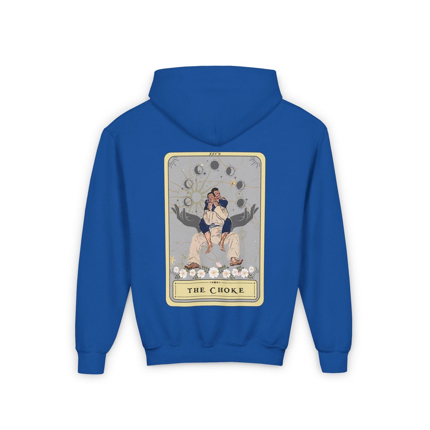 Jiu Jitsu Youth Hoodie, The Choke Tarot Card JiuJitsu YOUTH SIZE Hooded