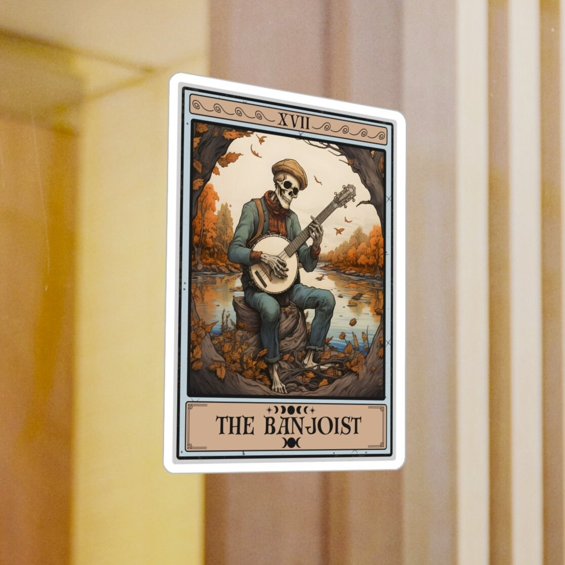 Banjo Stickers - Waterproof Vinyl Tarot Card Sticker for Banjo Players