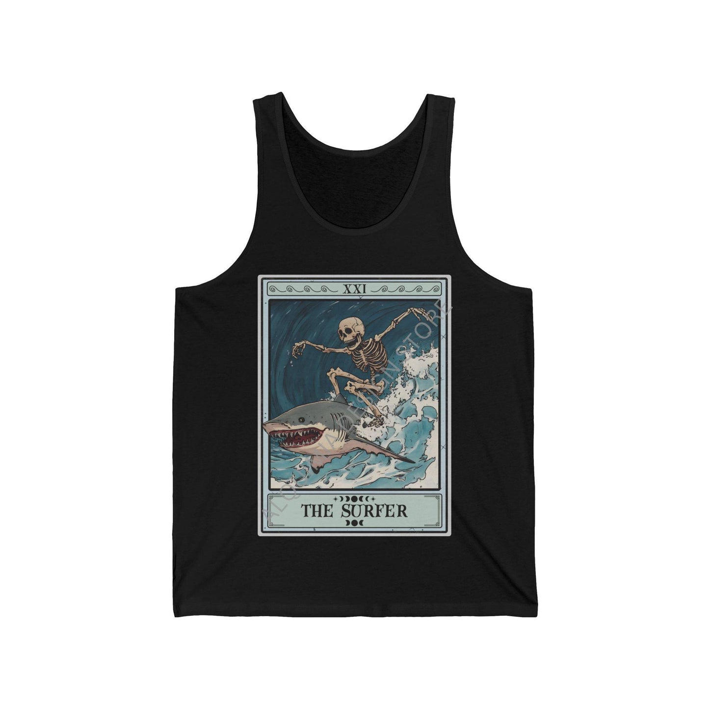 The Surfer Tarot Card Tank Top, Surfing Shirt, Beach Tee Ocean Lover Sea Life