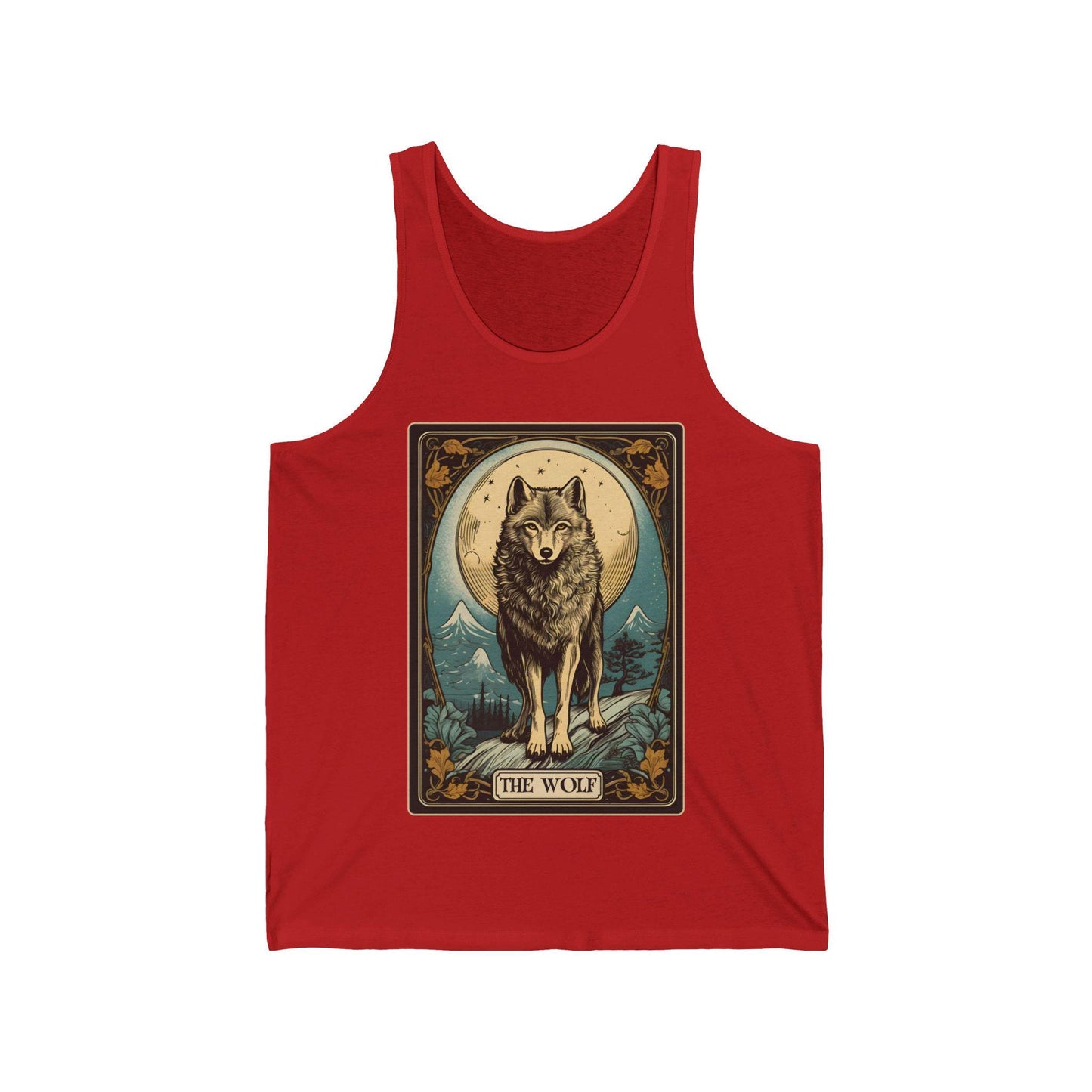 The Wolf Tarot Card Tank Top, Wolf Shirt Wild Animal Lover