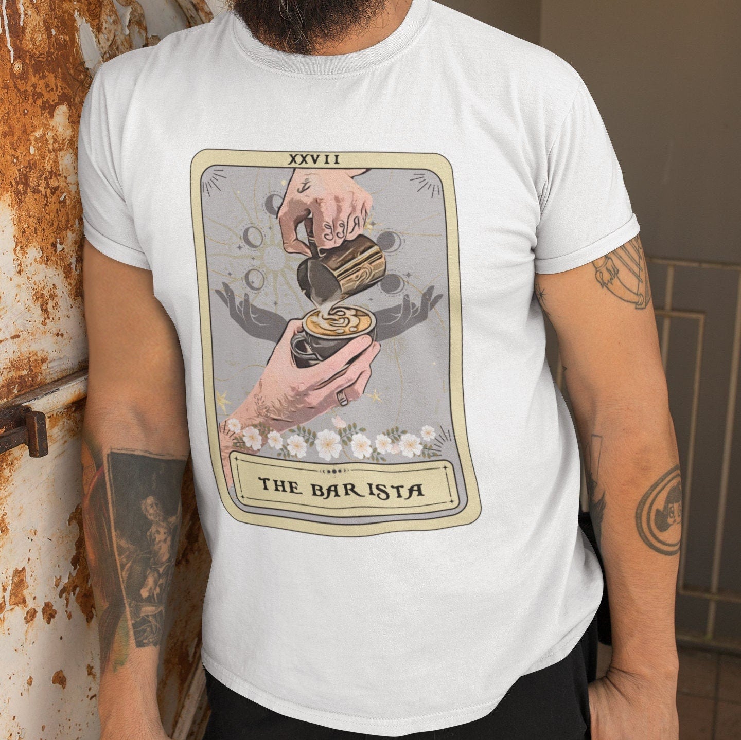 Barista Shirt, The Barista Tarot Card Shirt, Barista Gifts Coffee Lover Gift