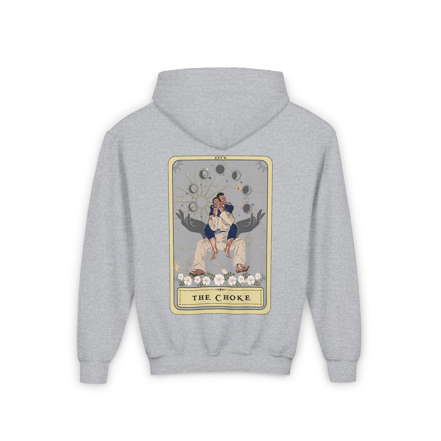 Jiu Jitsu Youth Hoodie, The Choke Tarot Card JiuJitsu YOUTH SIZE Hooded