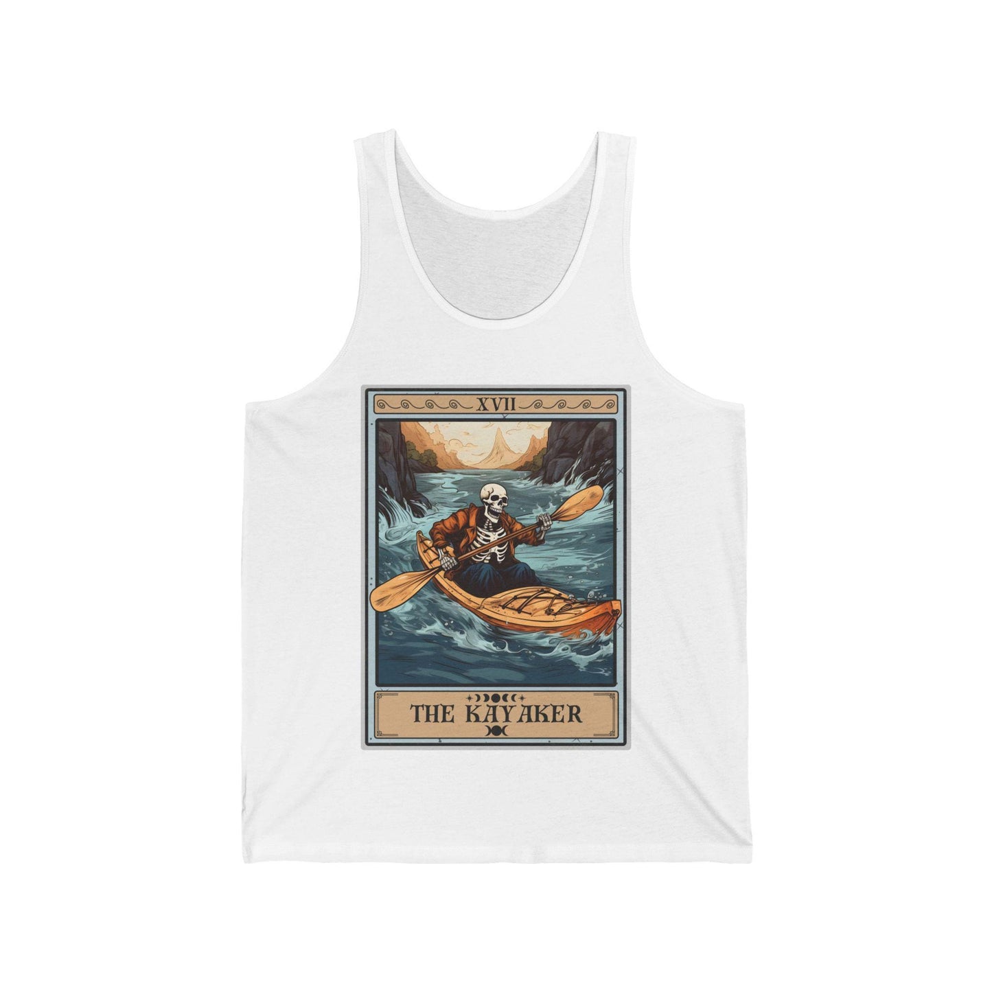 The Kayaker Tarot Card Tank Top, Kayak Shirt Kayaking Lover Gifts