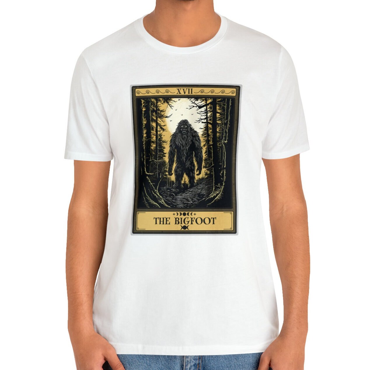 Bigfoot Tarot Card T-Shirt - Sasquatch Yeti Tee