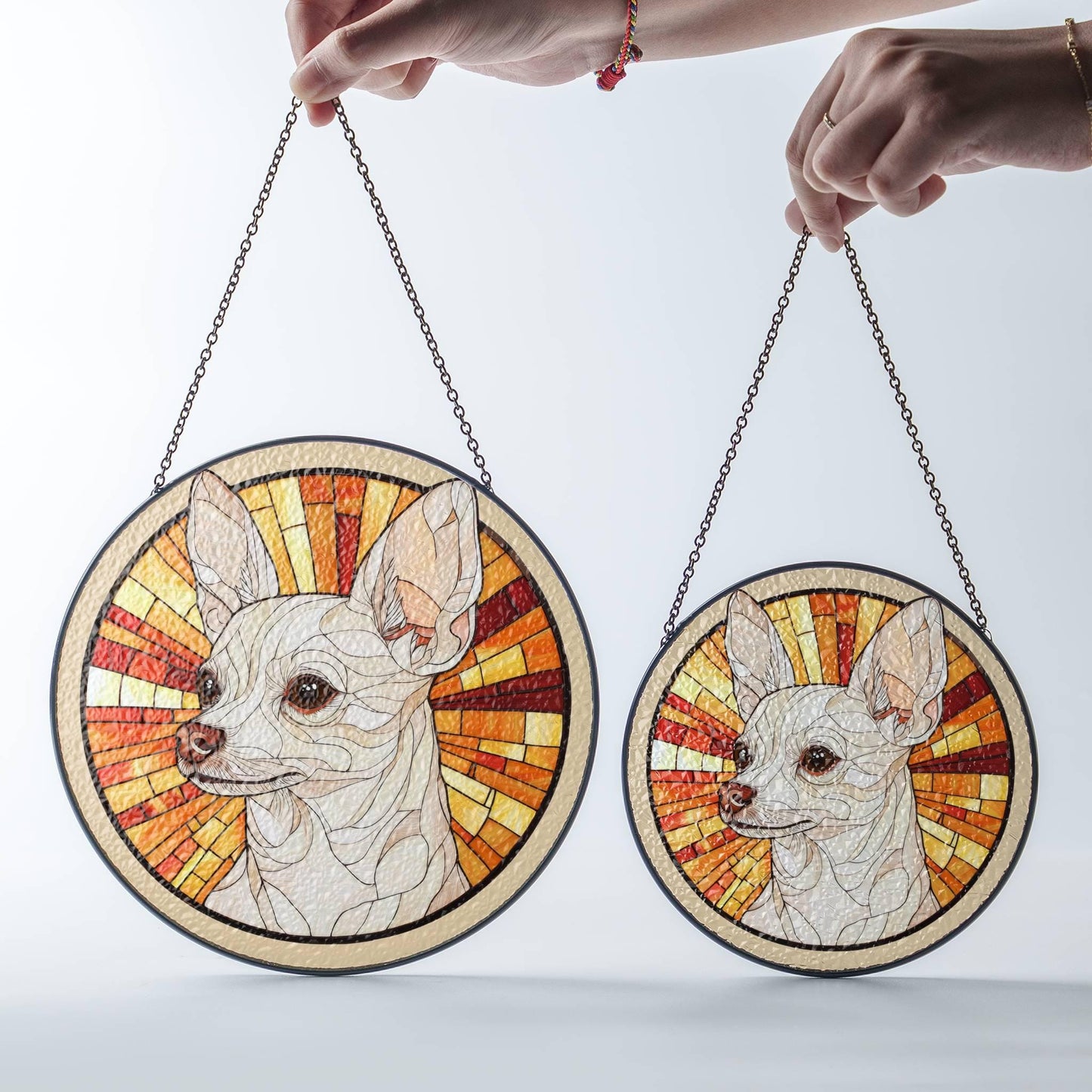 Chihuahua Suncatcher Window Hanging Ornament Dog Lover Gift