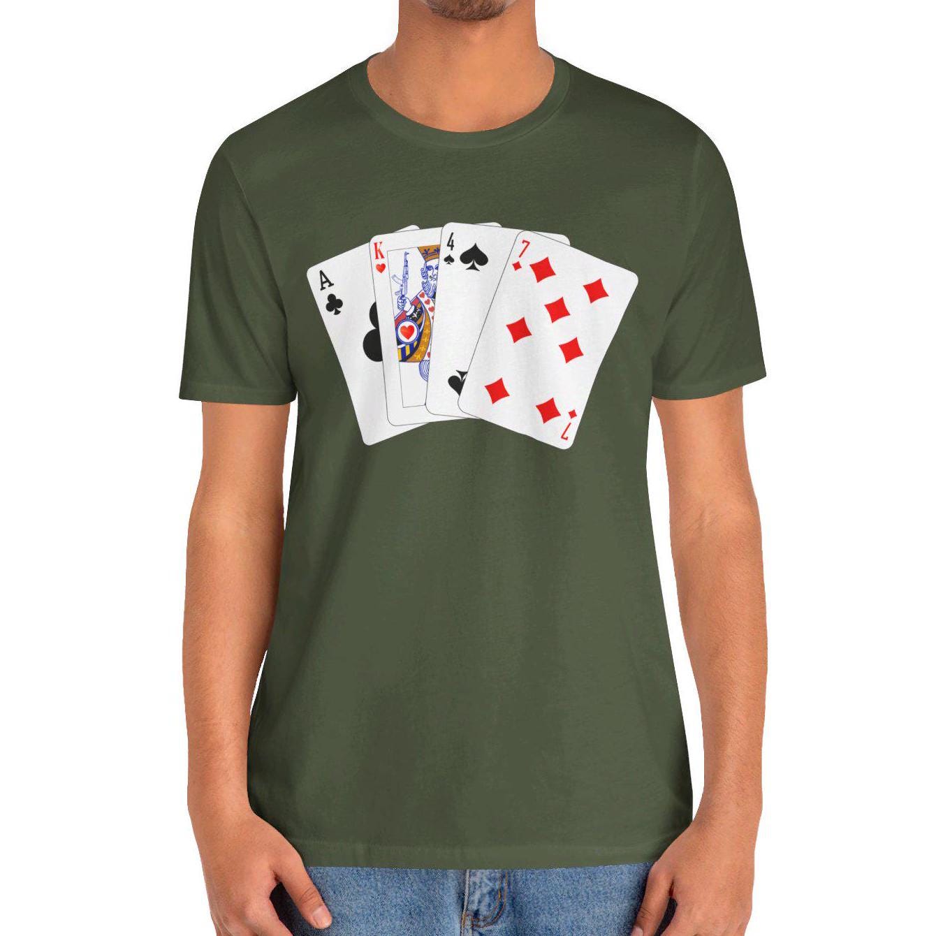 AK-47 Shirt, AK47 Poker Playing Cards T-shirt Kalashnikov Tee