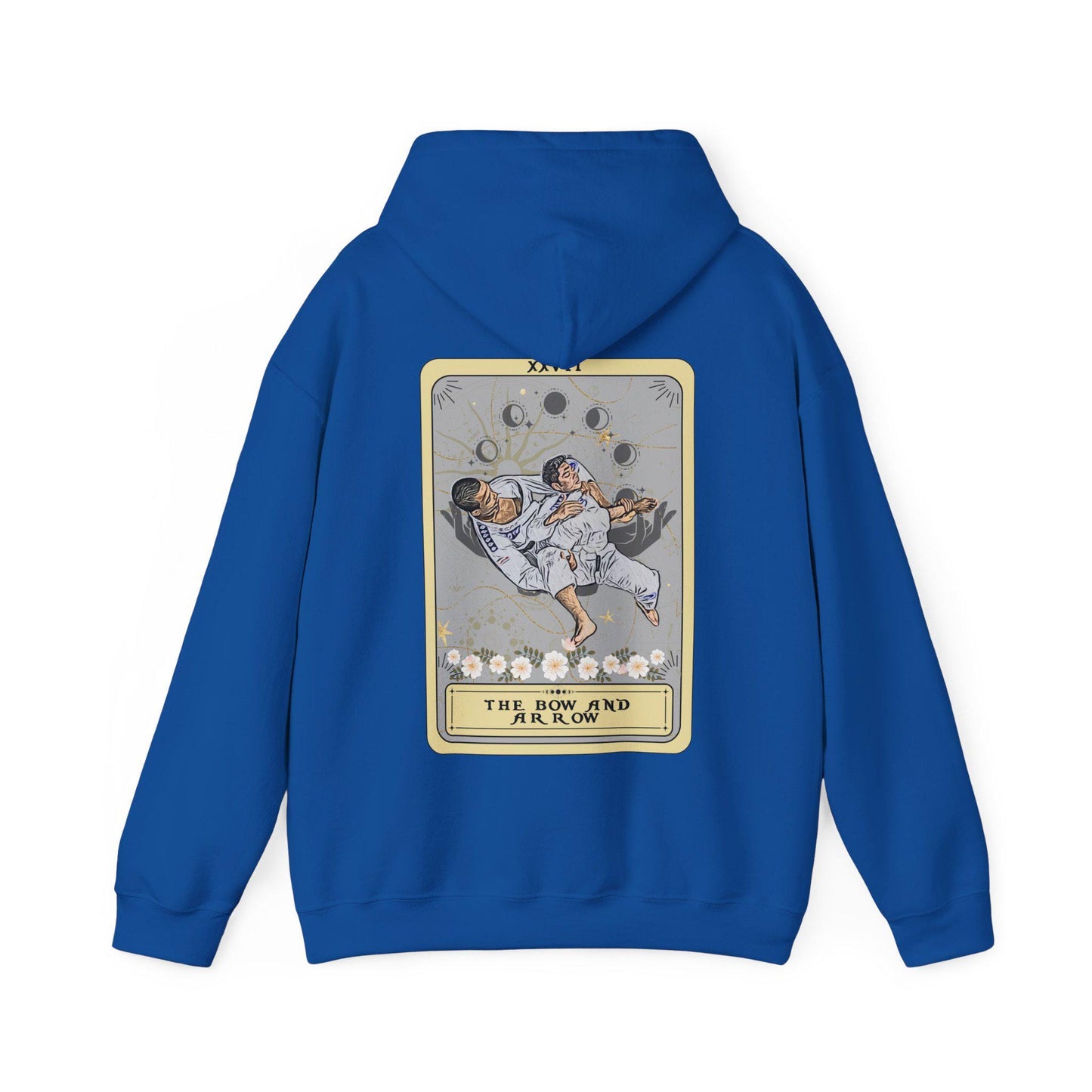 Jiu Jitsu Hoodie The Bow and Arrow Tarot Card Hoodie, Bow and Arrow BJJ Pose