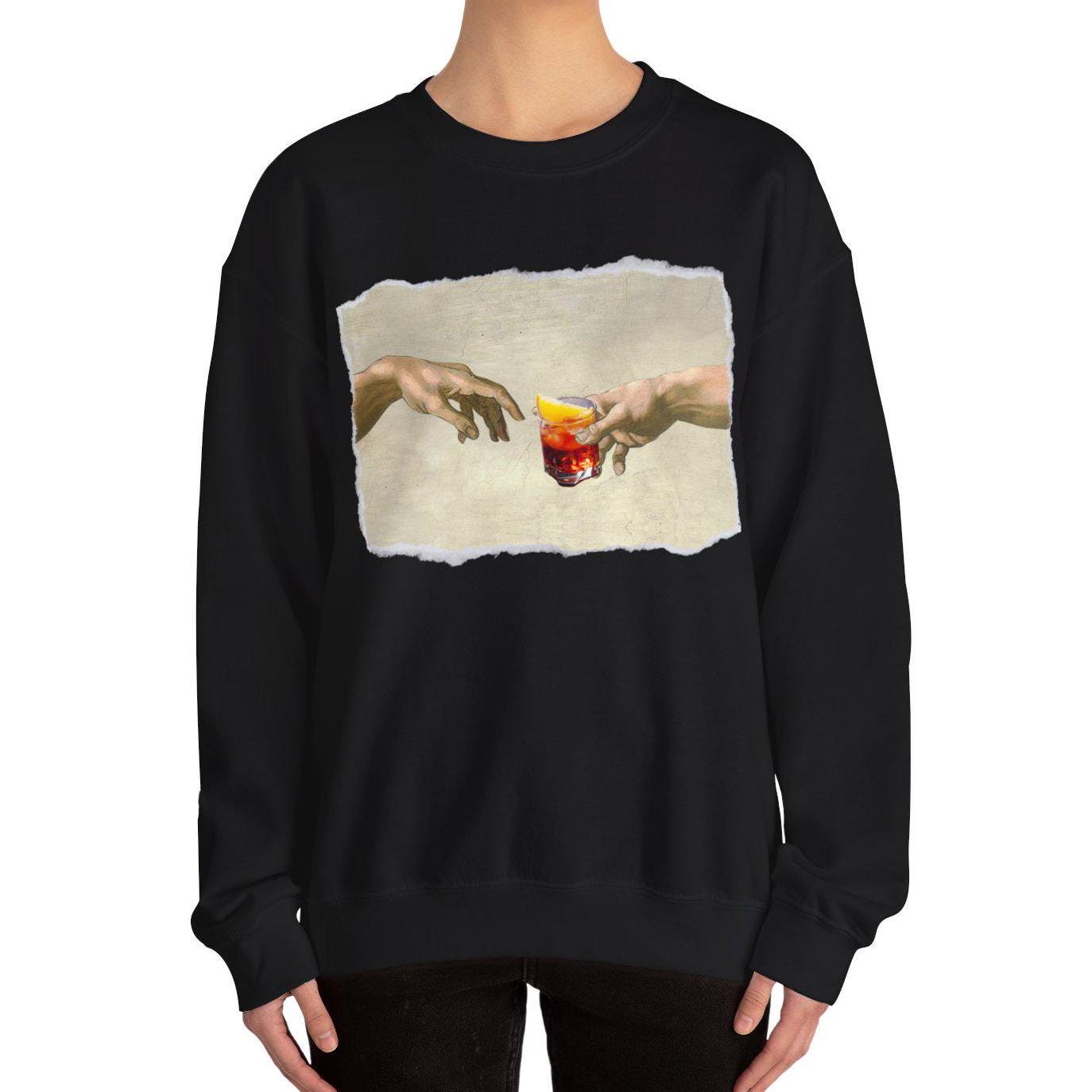 Negroni Sweatshirt - Cocktail Lover Crew Neck Sweater