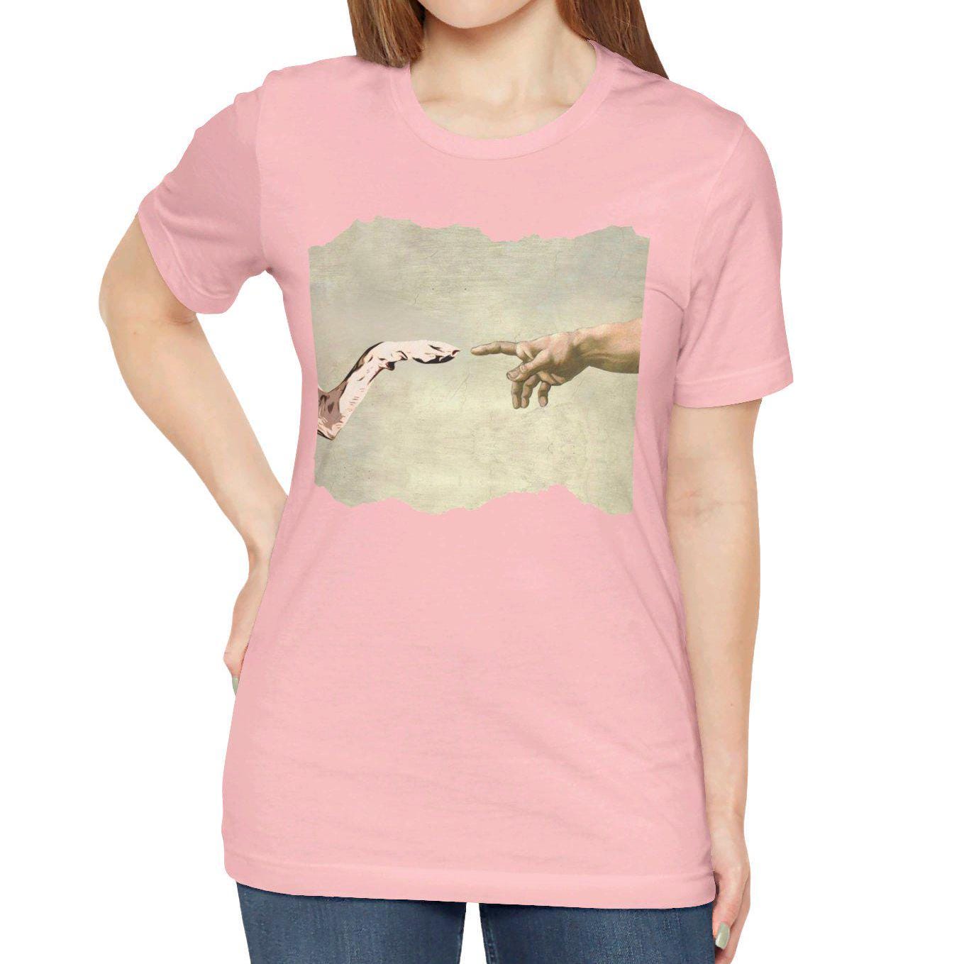 Dog Lover Shirt - Human Hand and Paw Design