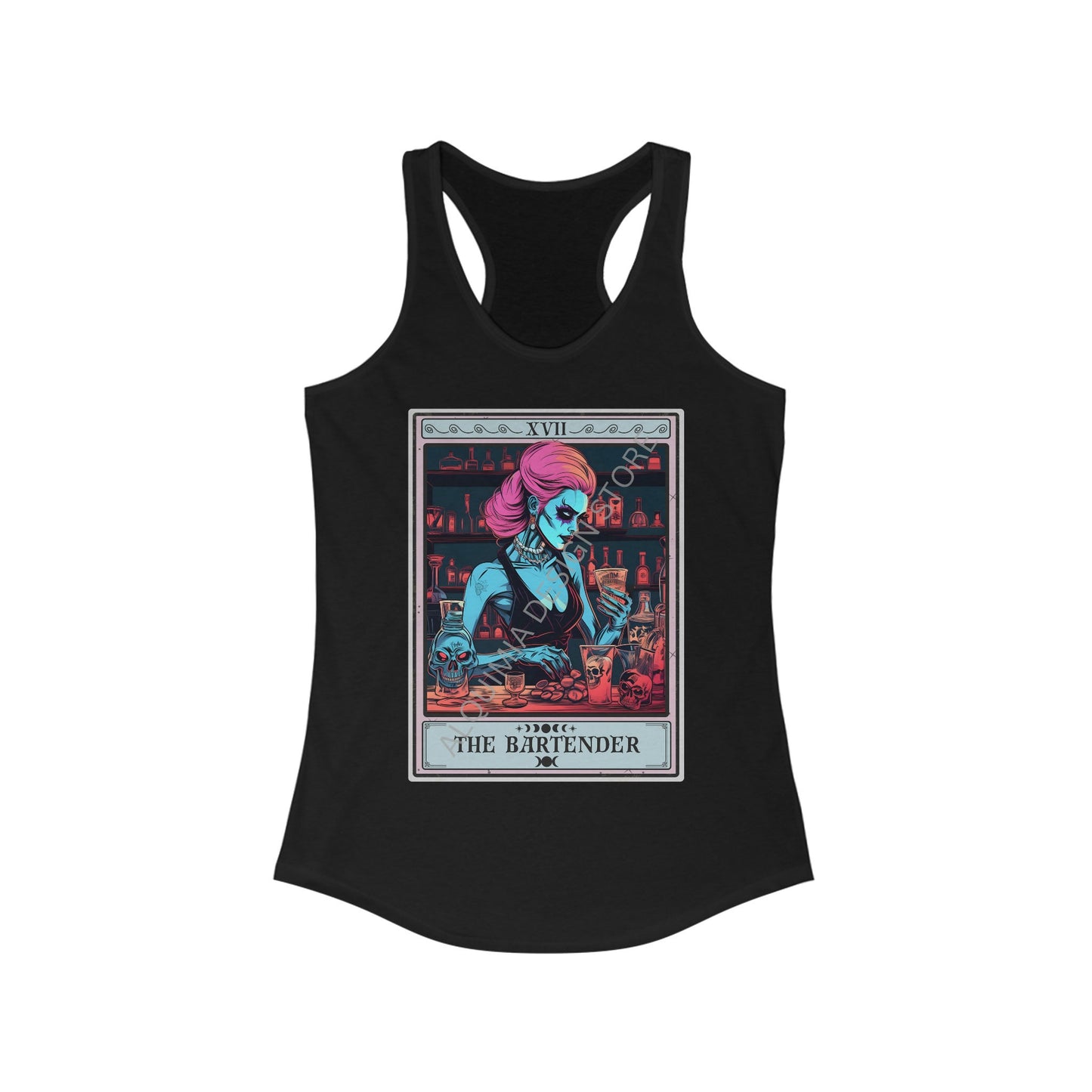 Bartender Tarot Card Tank Top - Womens Bartending Shirt