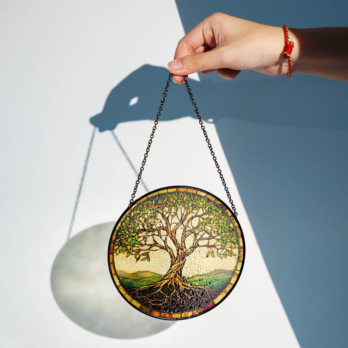 Tree of Life Stained Glass Sun Catcher - Window Hanging Decoration Protection