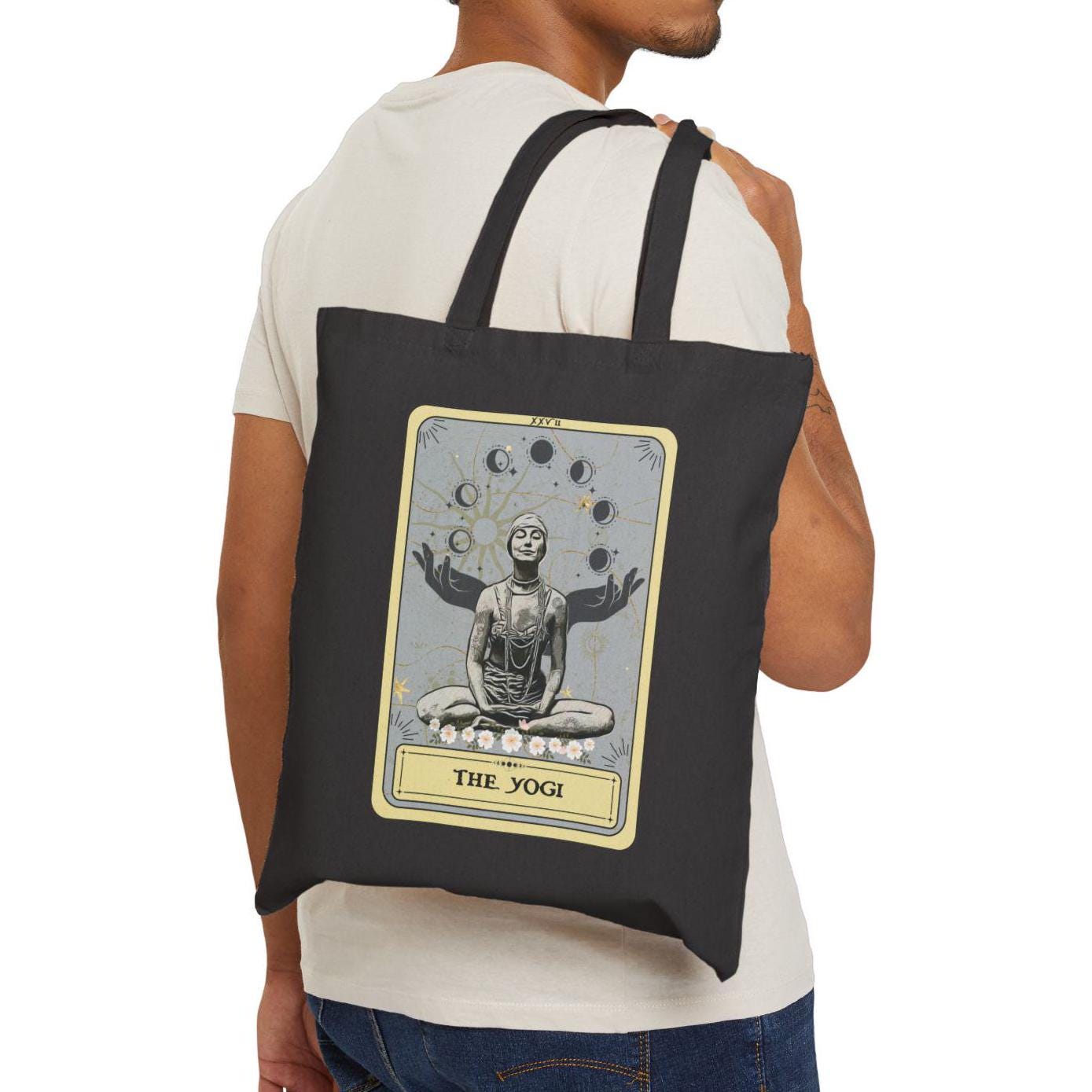 The Yogi Tarot Card Tote Bag Yoga Tote Bag 15" x 16" Gift for Yoga Lover