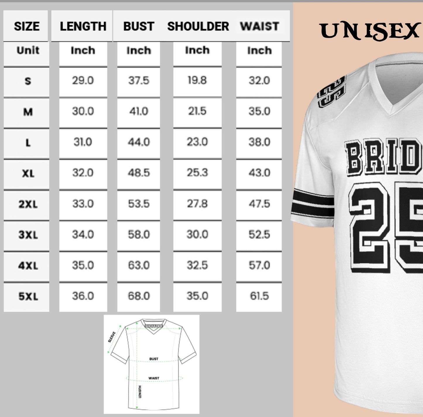 Bride and Groom Matching Football Jersey, Personalized Name and Number