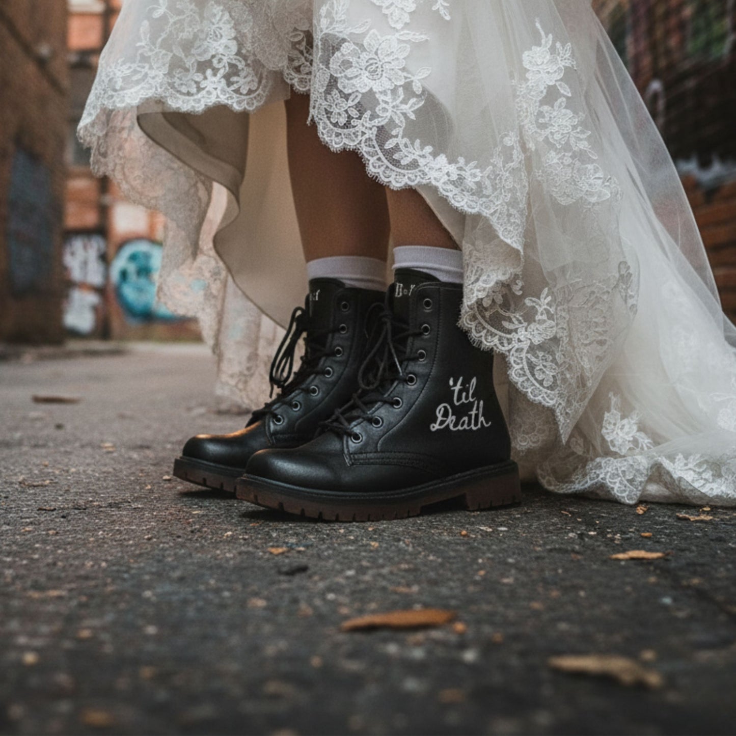 Til Death Custom Bride and Groom Boots, Wedding Boots